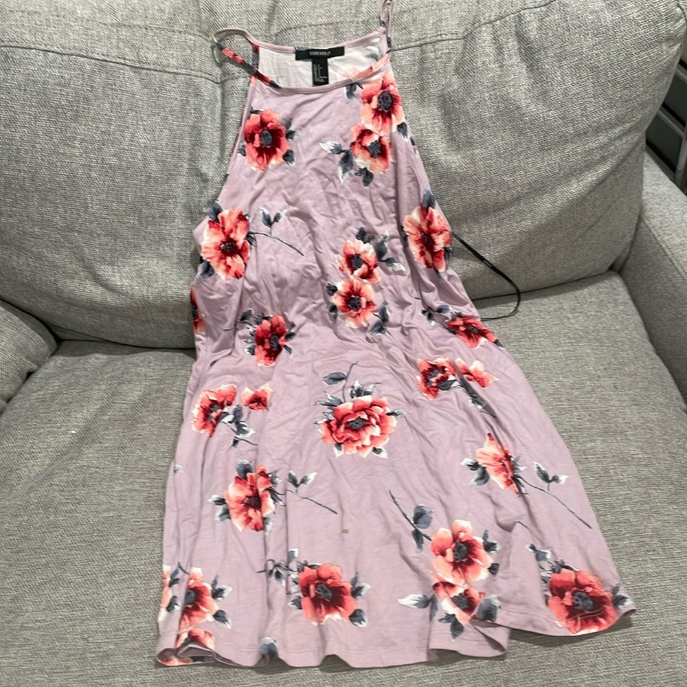 Pink floral dress